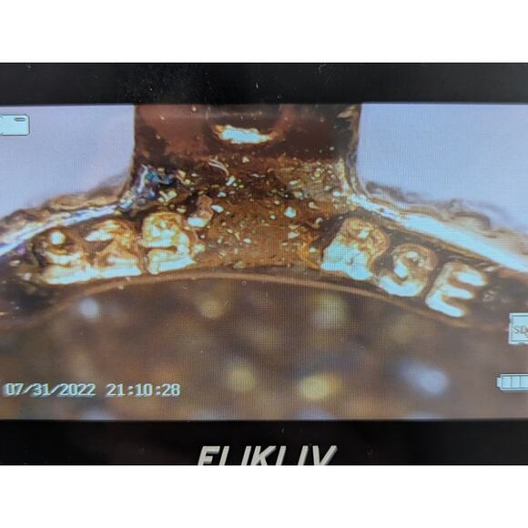 Two-Tone Sterling Silver RSE 925 Vermeil Filigree Hoop Earrings Italy - Picture 2 of 3